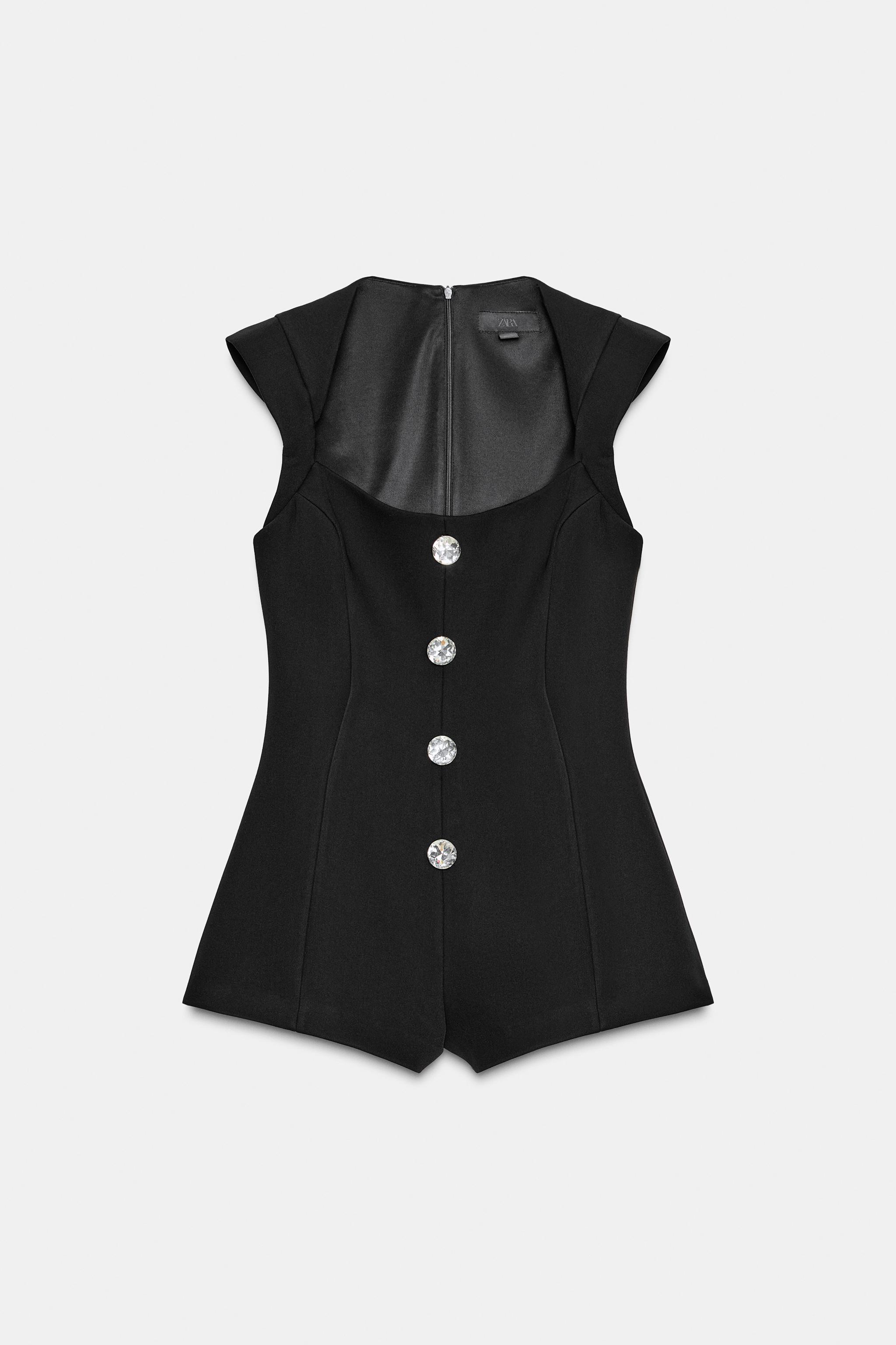 JEWEL BUTTON SHORT JUMPSUIT